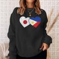 Japanese Flag Phillipinesフィリピンの遺産 フィリピンのルーツ 日本の国旗 フィリピンの国旗 スウェットシャツ 彼女への贈り物