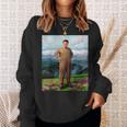 Kim Jong Il Kim Jong Un Humour North Korea スウェットシャツ 彼女への贈り物