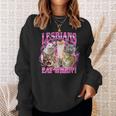 Lesbians Eat What Cat Meme Gay Pride Lgbtq Sweatshirt Gifts for Her