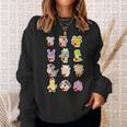 Lindo Conjunto De 12 Animales Chinosigno Del Zodiaco Feliz Año Nuevo Lunar Cuello Camisa de entrenamiento Regalos para ella