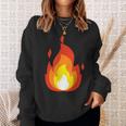 Lit Fire Flame ホットバーニングビーチパーティー スウェットシャツ 彼女への贈り物