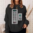 I Love Elevator ギフト かわいいエレベーターボタン メカニッククロージャー スウェットシャツ 彼女への贈り物