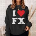 I Love Fx イニシャル I Heart FX 名前 F X スウェットシャツ 彼女への贈り物