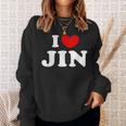 I Love Jin 私は愛する Jin スウェットシャツ 彼女への贈り物