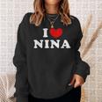 I Love Nina 私は愛する Nina スウェットシャツ 彼女への贈り物