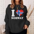 I Love Norwegian Pride ノルウェーのルーツ ノルウェー国旗 スウェットシャツ 彼女への贈り物