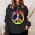 Love Peace 60年代70年代ヒッピーコスチューム Love Peace スウェットシャツ 彼女への贈り物