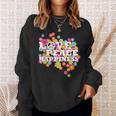 Love Peace Happiness 60年代70年代ヒッピーフラワーパワー スウェットシャツ 彼女への贈り物