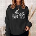 Motocross Dirt Bike Dad With Three Children Motorcycle Father's Day Sweatshirt Gifts for Her