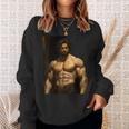 Muscle Man Bodybuilder Gay Daddy Classic Oil Paintingtyle スウェットシャツ 彼女への贈り物