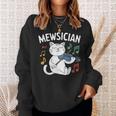 Músico Gato Divertido Gatito Tocandoiolín Instrumento Musical Camisa de entrenamiento Regalos para ella