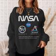 Nasa アポロ アルテミス ミッション ワーム バッジ ロゴ スウェットシャツ 彼女への贈り物