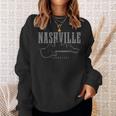 Nashville Tennessee Country Music City スカイラインギター スウェットシャツ 彼女への贈り物