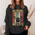 No Music No Life 音符ミュージシャン スウェットシャツ 彼女への贈り物
