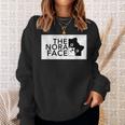 The Nora Face ザ・ノラ・フェイス『ノラネコさん』猫 ハチワレ パロディ ゆるくて かわいい 面白 スウェットシャツ 彼女への贈り物
