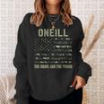 Oneill 姓 姓 迷彩 アメリカ国旗 スウェットシャツ 彼女への贈り物