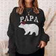 Papa Bear Xmas Buffalo Plaid Lights Matching Family Pajama スウェットシャツ 彼女への贈り物