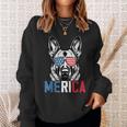 Patriotic German Shepherd Dog Merica 4Th Of July Sweatshirt Gifts for Her