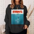 Paws Cat ファニーtシャツ、子猫映画ポスターパロディ スウェットシャツ 彼女への贈り物
