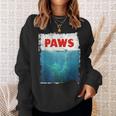 Paws 猫 子猫 ニャーパロディー おもしろ猫好き スウェットシャツ 彼女への贈り物