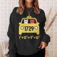 Penredpen タクシーキャット、ラマヌジャンタクシータクシー番号 1729 スウェットシャツ 彼女への贈り物