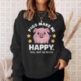 Pigs Make You Happymile かわいい 子豚 恋人 おもしろ豚 スウェットシャツ 彼女への贈り物