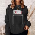 Pocket Aces Pokerpades & Heart 面白いポーカー ギフト スウェットシャツ 彼女への贈り物