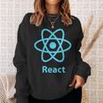 Reactjs ReactJs 公式ロゴ Javascript フレームワーク スウェットシャツ 彼女への贈り物