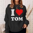 Red Heart I Love Tom スウェットシャツ 彼女への贈り物