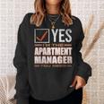 Retro Profession I'm The Apartment Manager スウェットシャツ 彼女への贈り物