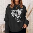 Rockabilly Rebel Blonde Pinup With Attitude Graphic スウェットシャツ 彼女への贈り物