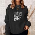 Self Care Tip Read The Bible 信仰のインスピレーション スウェットシャツ 彼女への贈り物