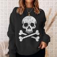 Skull Crossbones Skeleton Jolly Roger Flag Halloween Sweatshirt Gifts for Her Skull Crossbones Skeleton Jolly Roger Flag Halloween Sweatshirt Gifts for Her