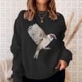 Sparrow-Spring-スズメ-春-自由-鳥-動物 スウェットシャツ 彼女への贈り物