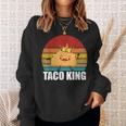 Taco King For Tacos Lover メキシカンタコス ファニー タコス サンセット スウェットシャツ 彼女への贈り物