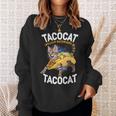 Tacocatpeled Backward シャツ シンコ・デ・マヨ 猫 タコス好き スウェットシャツ 彼女への贈り物