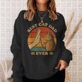 Vintage Best Cat Dad Ever Cat Lover Father's Day Sweatshirt Gifts for Her
