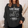 Vintage Born 1965 60Th Birthday クラシック レトロ バイク スウェットシャツ 彼女への贈り物