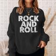 Vintage Grunge Old Rock & Roll Music Rock And Roll スウェットシャツ 彼女への贈り物