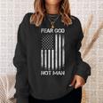 Vintage Usa Flag Fear God Not Man スウェットシャツ 彼女への贈り物