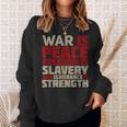 War Is Peace 引用tシャツ スウェットシャツ 彼女への贈り物