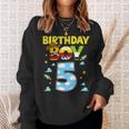 Western Family Birthday Boy 5 Cowboy 5Th Birthday Sweatshirt Gifts for Her