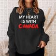 「My Heart Is With Canada」 – カナダ人と強く立つ スウェットシャツ 彼女への贈り物