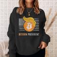 ありがとうトランプアメリカ ビットコインプレジデント就任式ジョーク スウェットシャツ 彼女への贈り物