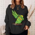おもしろインコ セキセイインコ ペット オウム 動物 愛 スウェットシャツ 彼女への贈り物