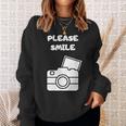 お願い スマイル アート オブ 写真 カメラマン カメラマン スウェットシャツ 彼女への贈り物