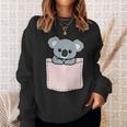 かわいいコアラ コアラベア ポケットアニマル メンズ レディース ティーン キッズ スウェットシャツ 彼女への贈り物