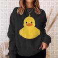 かわいいゴム製アヒルのアヒル スウェットシャツ 彼女への贈り物
