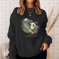 かわいいバレーボール・パンダ スウェットシャツ 彼女への贈り物