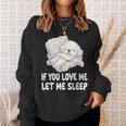 かわいいビションフリーゼ If You Love Me Let Meleep パジャマ スウェットシャツ 彼女への贈り物